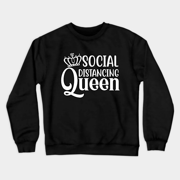 Social Distancing Queen Crewneck Sweatshirt by machmigo